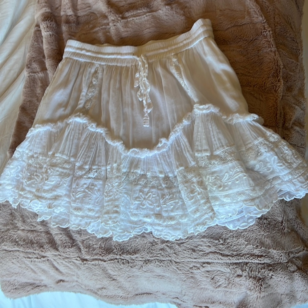 LoveShackFancy White skirt